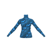Ocean Python Printed Turtleneck