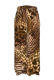 Wild Animal Silk Drawstring Pant