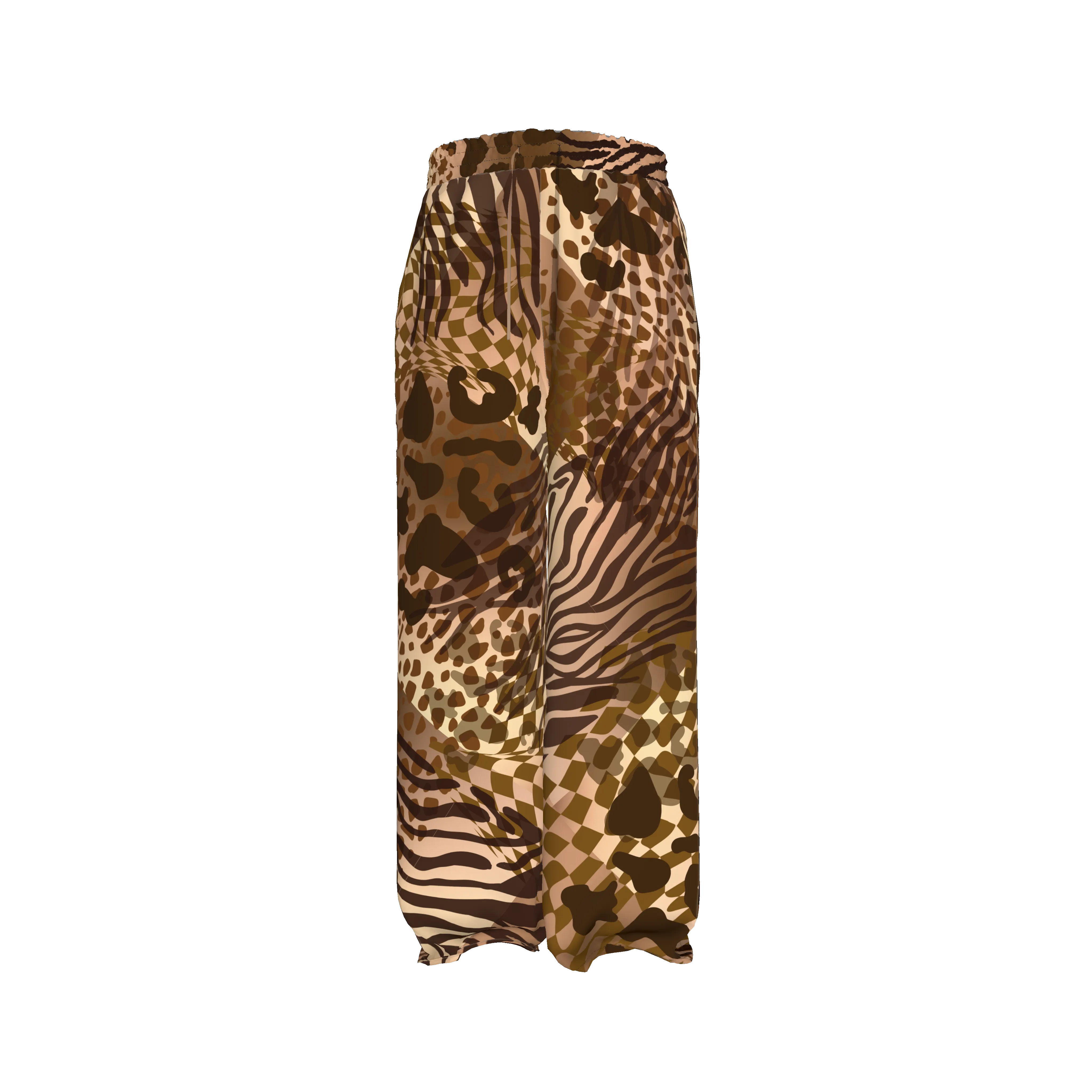Wild Animal Silk Drawstring Pant