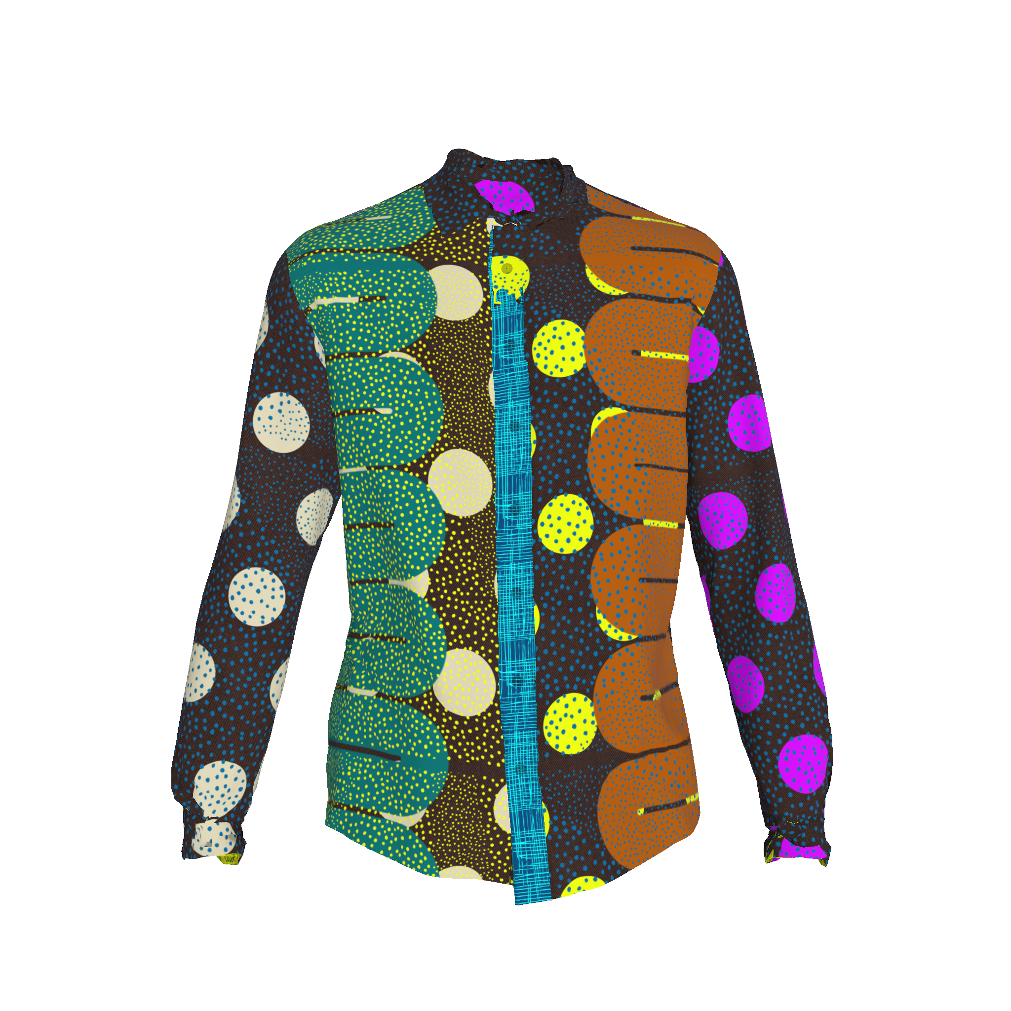 MS DC Small Dot Button Up
