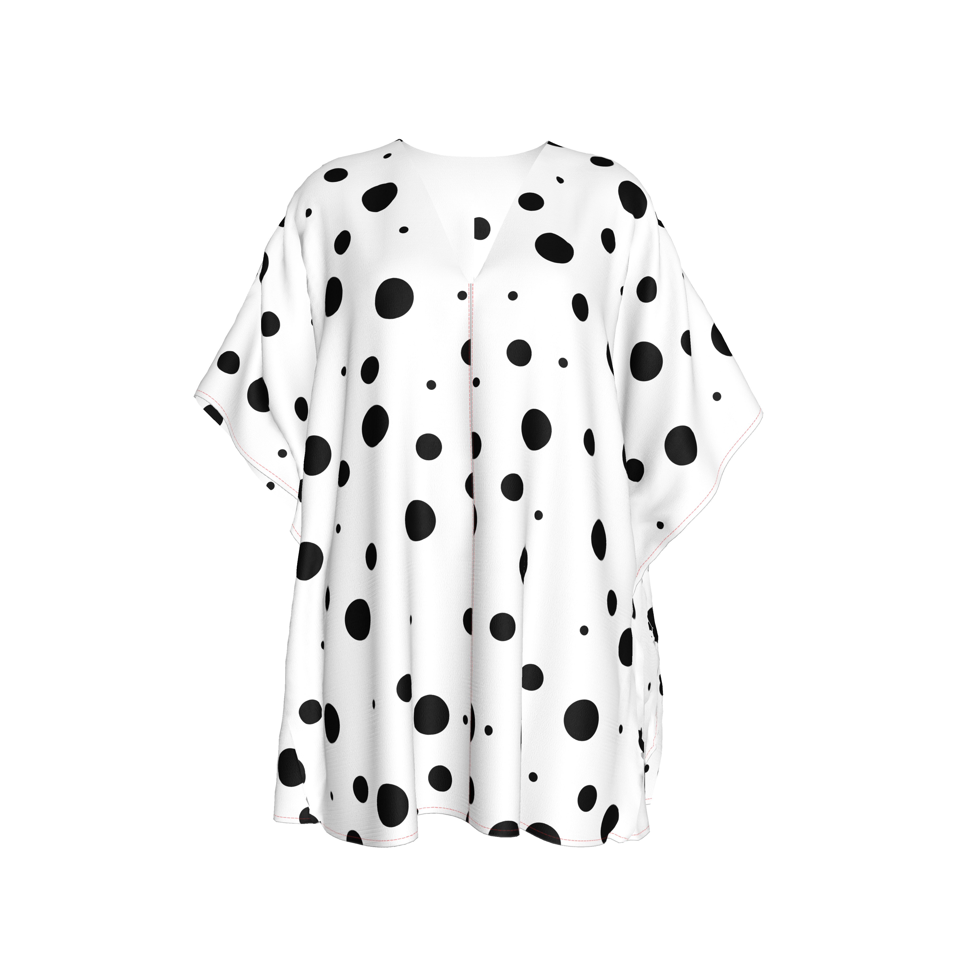 FF x BG White Dot Caftan Blouse