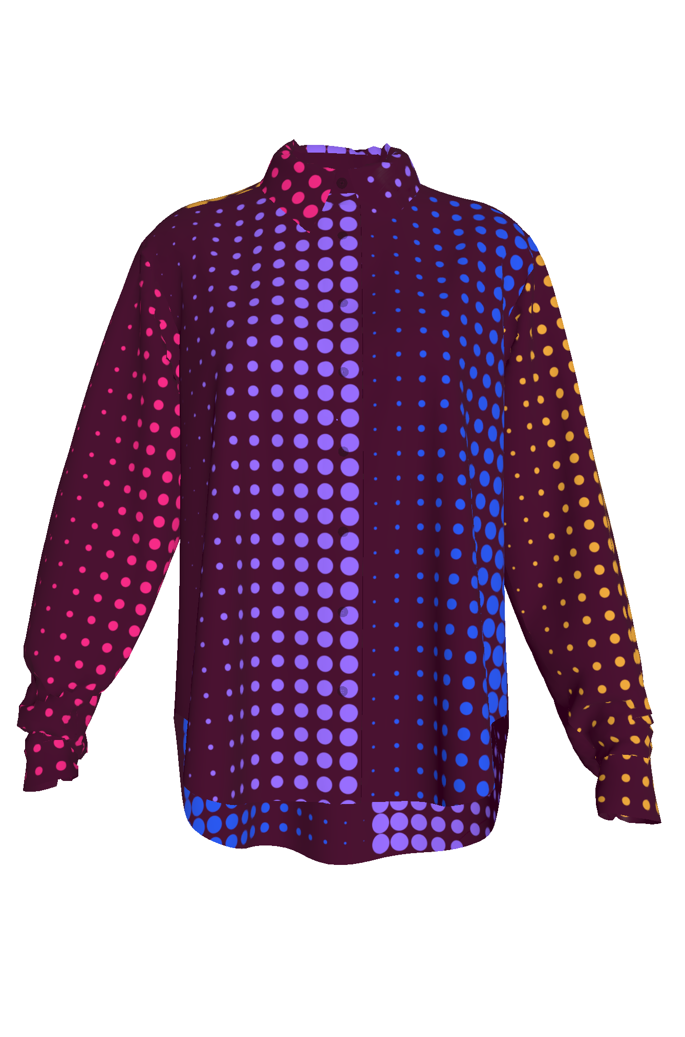 Silk Wine Dot Shirt