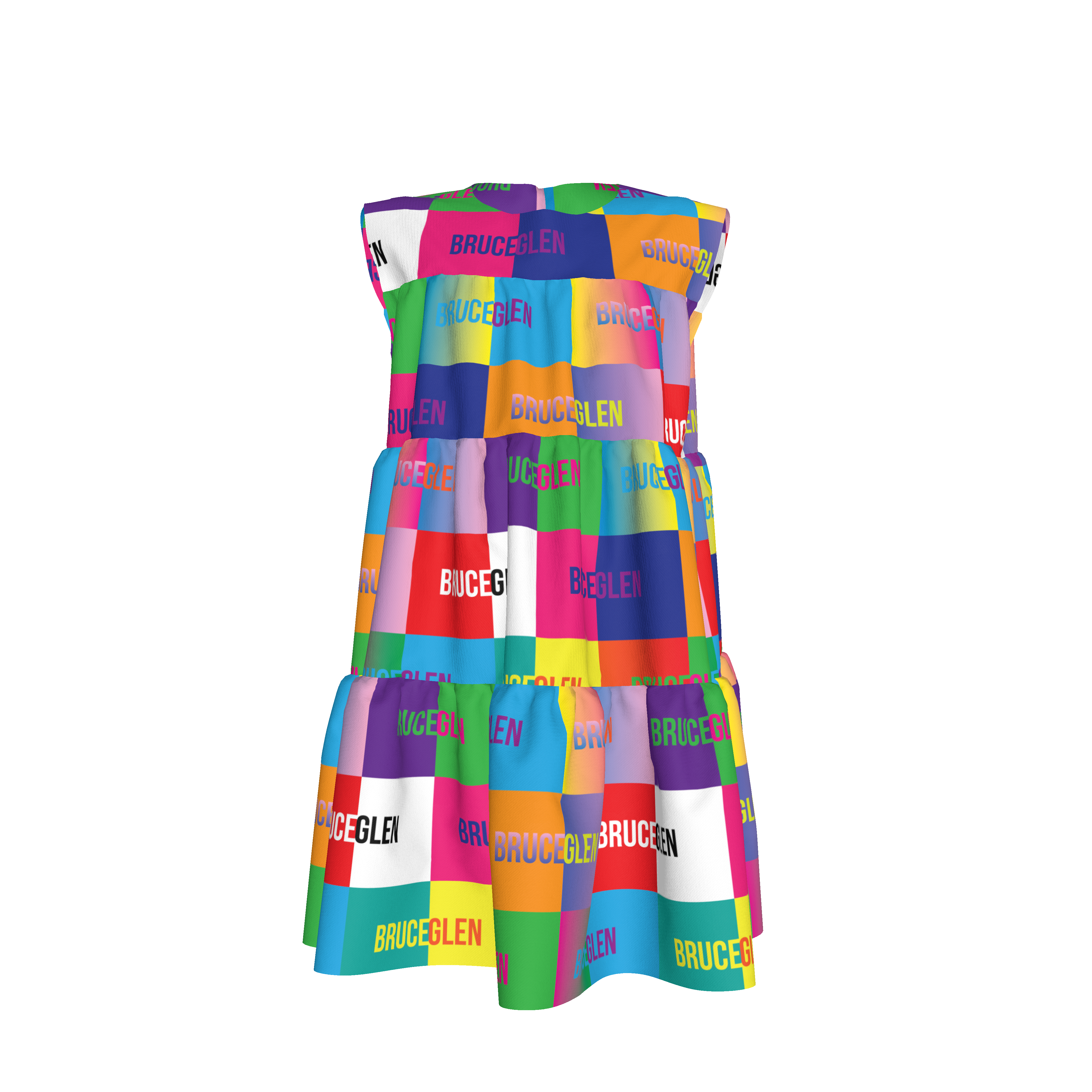 BruceGlen Logo Blocks Kid's Tiered Dress