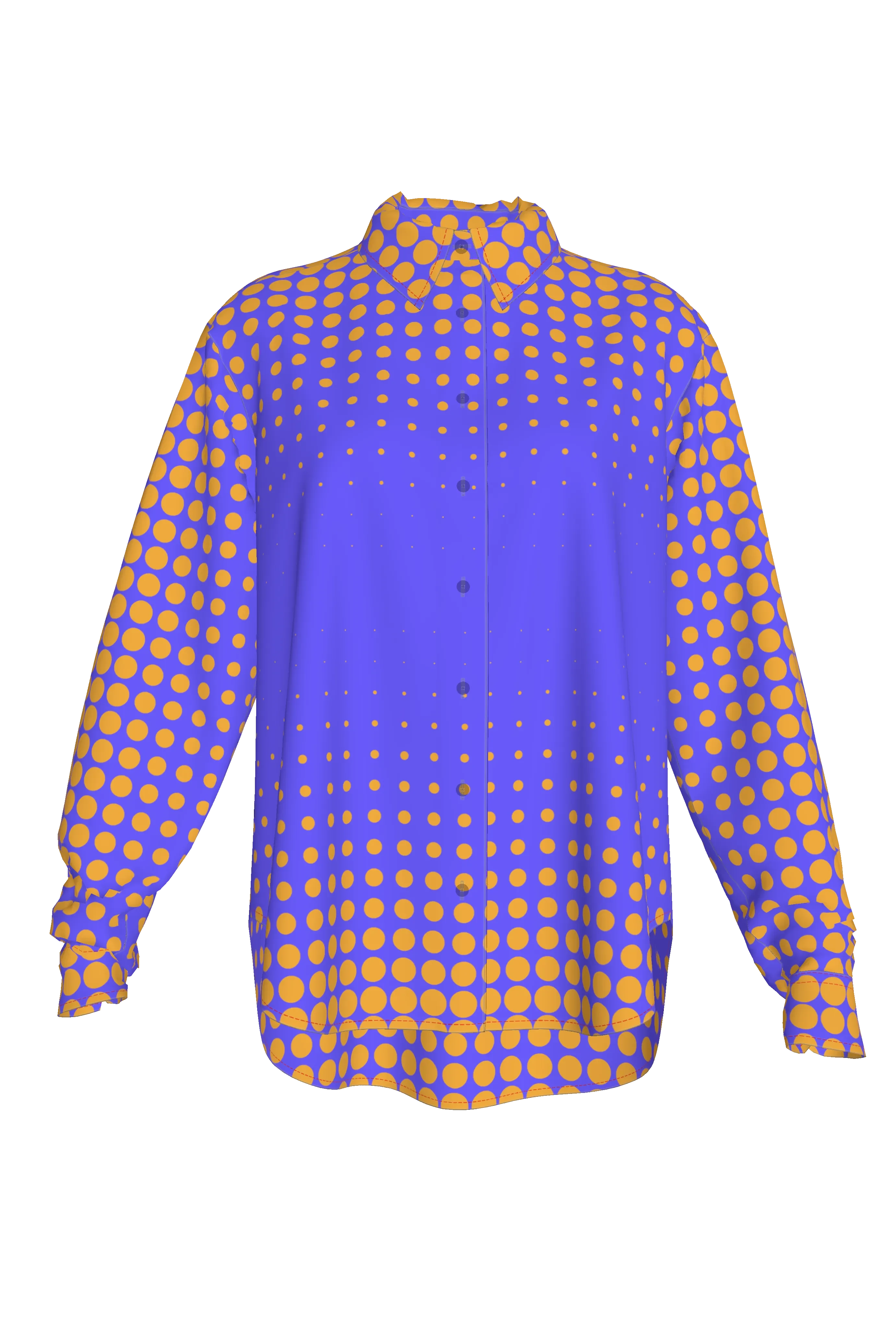 Lilac Gold Dots Button Up Shirt