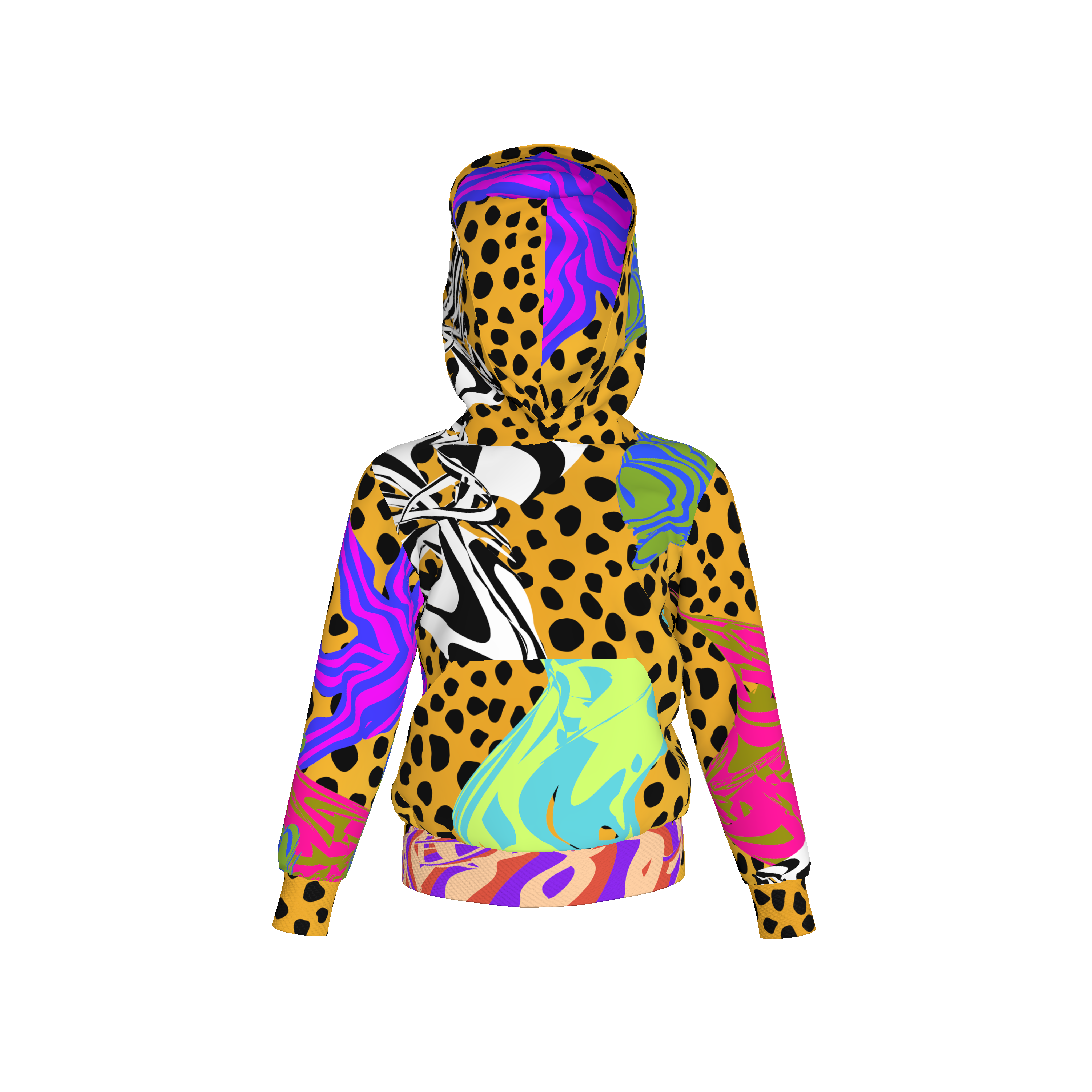 BruceGlen Cheetah Scramble Kid's Hoodie