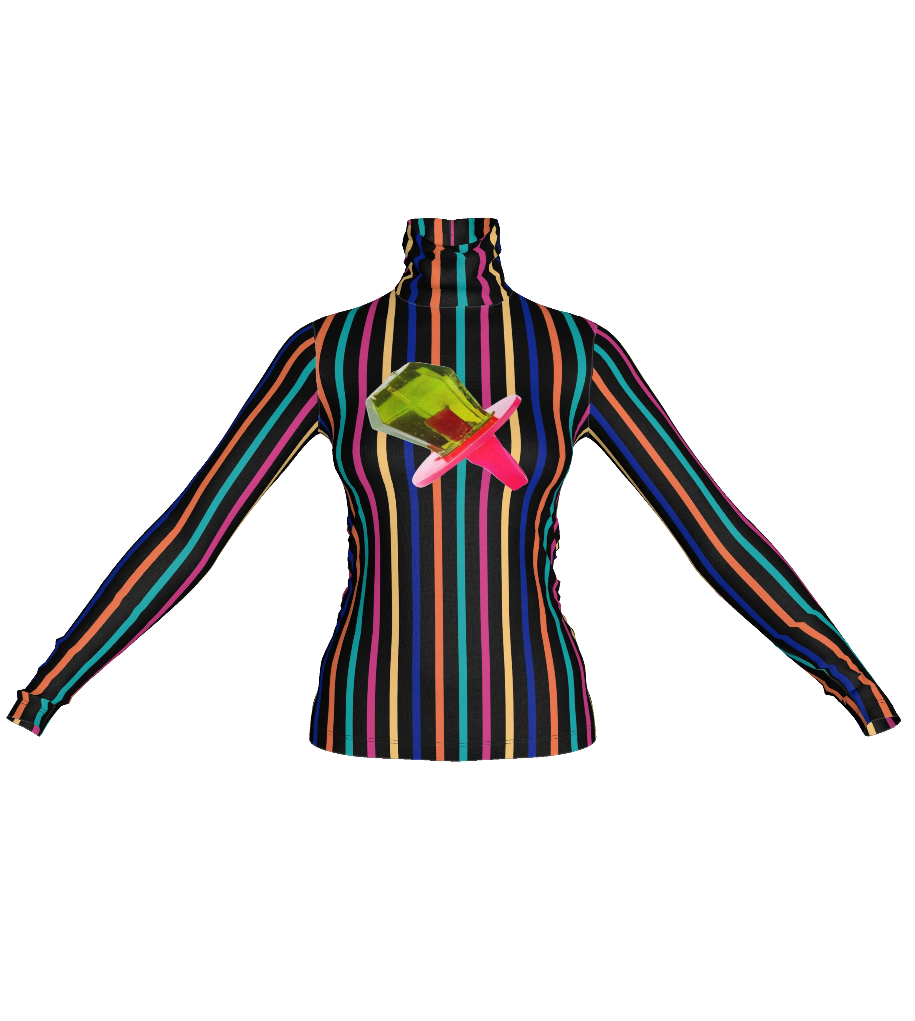 Candy Stripe Ring Pop Turtleneck