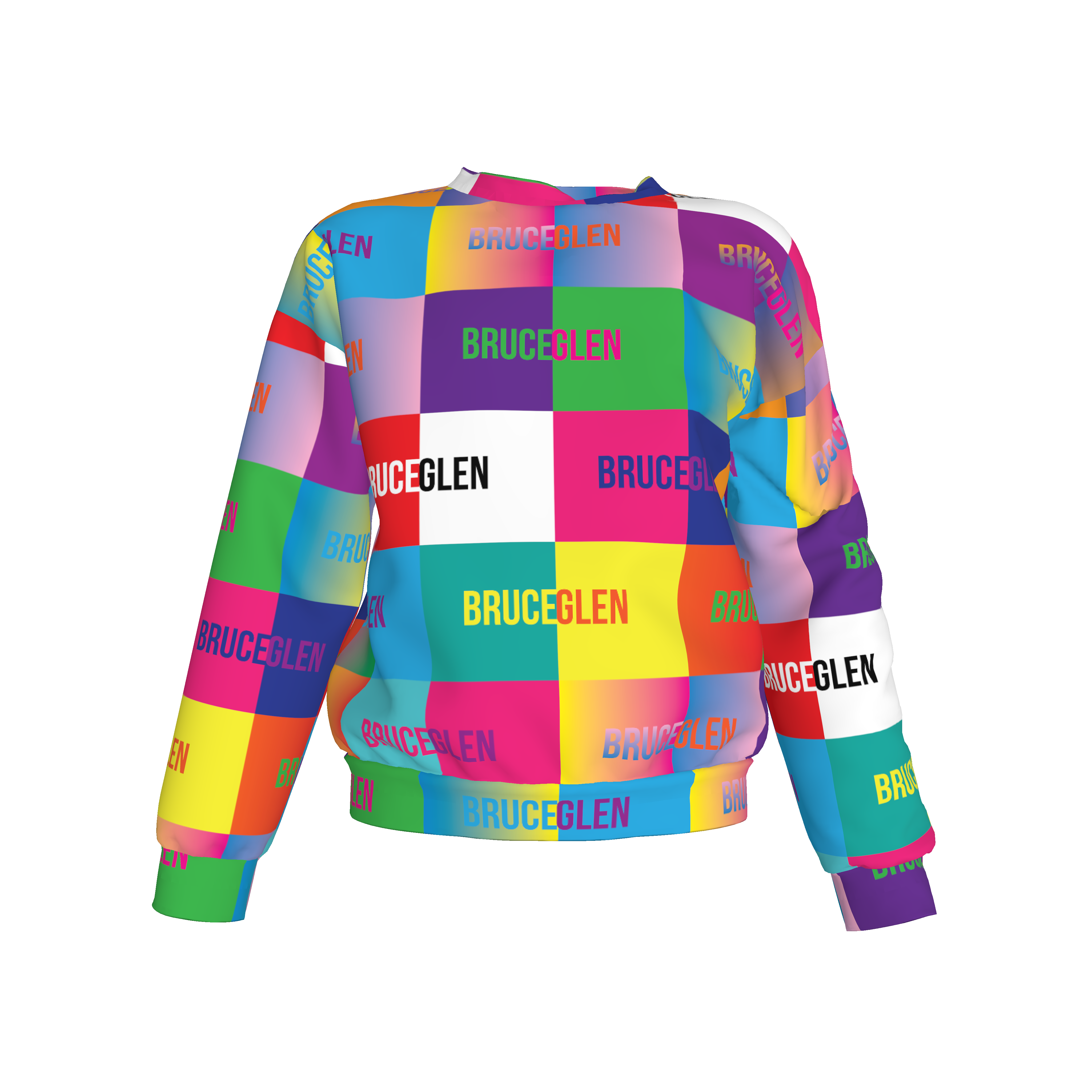 BruceGlen Logo Blocks Kid's Crew Neck Sweatshirt