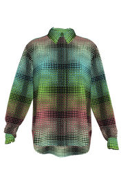 Sea Glass Dot Gradient Button Up Shirt