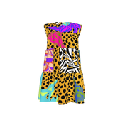 BruceGlen Cheetah Scramble Tiered Dress