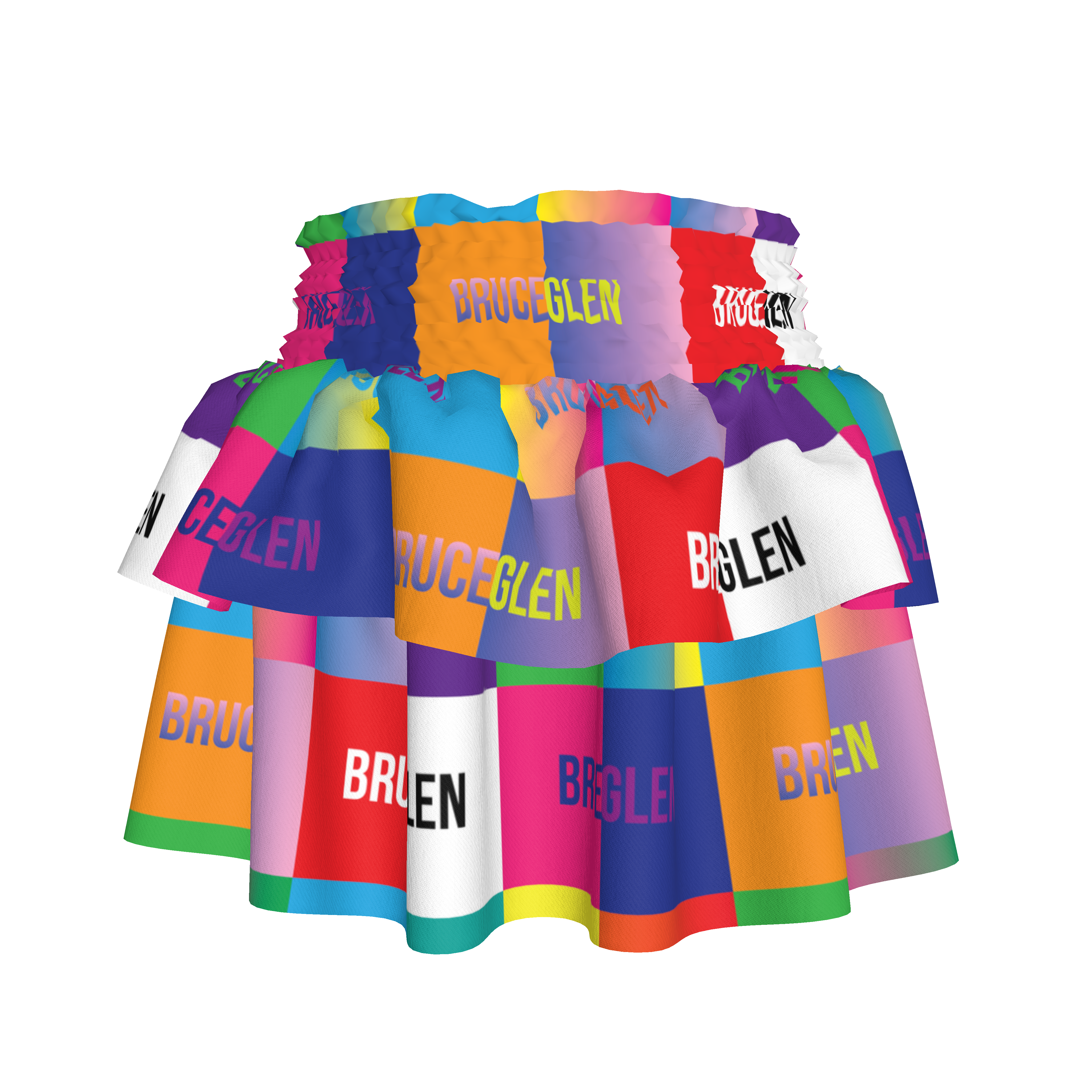 BruceGlen Logo Blocks Kid's Smocked Skirt