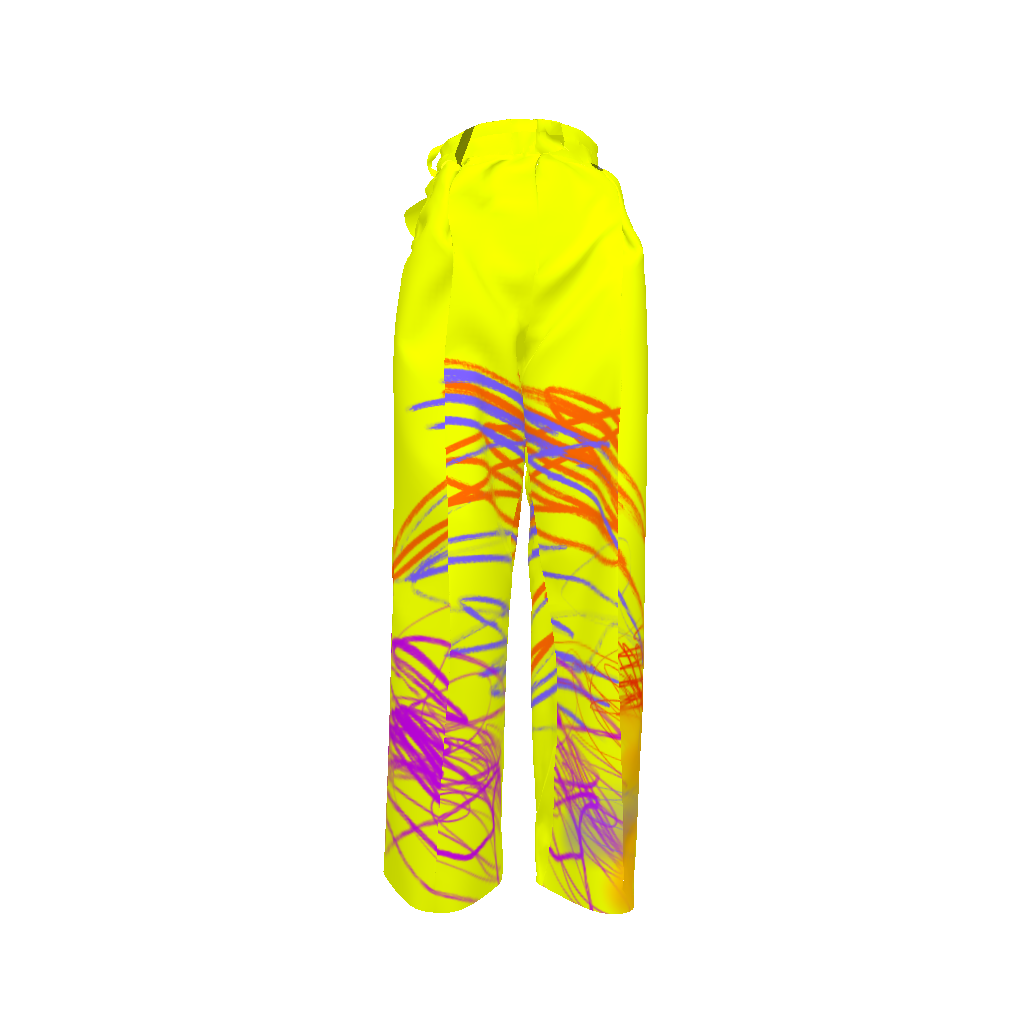 Neon Scribbs Cupro Twill Pant