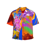 Party Orchid Cropped Camp Shirt