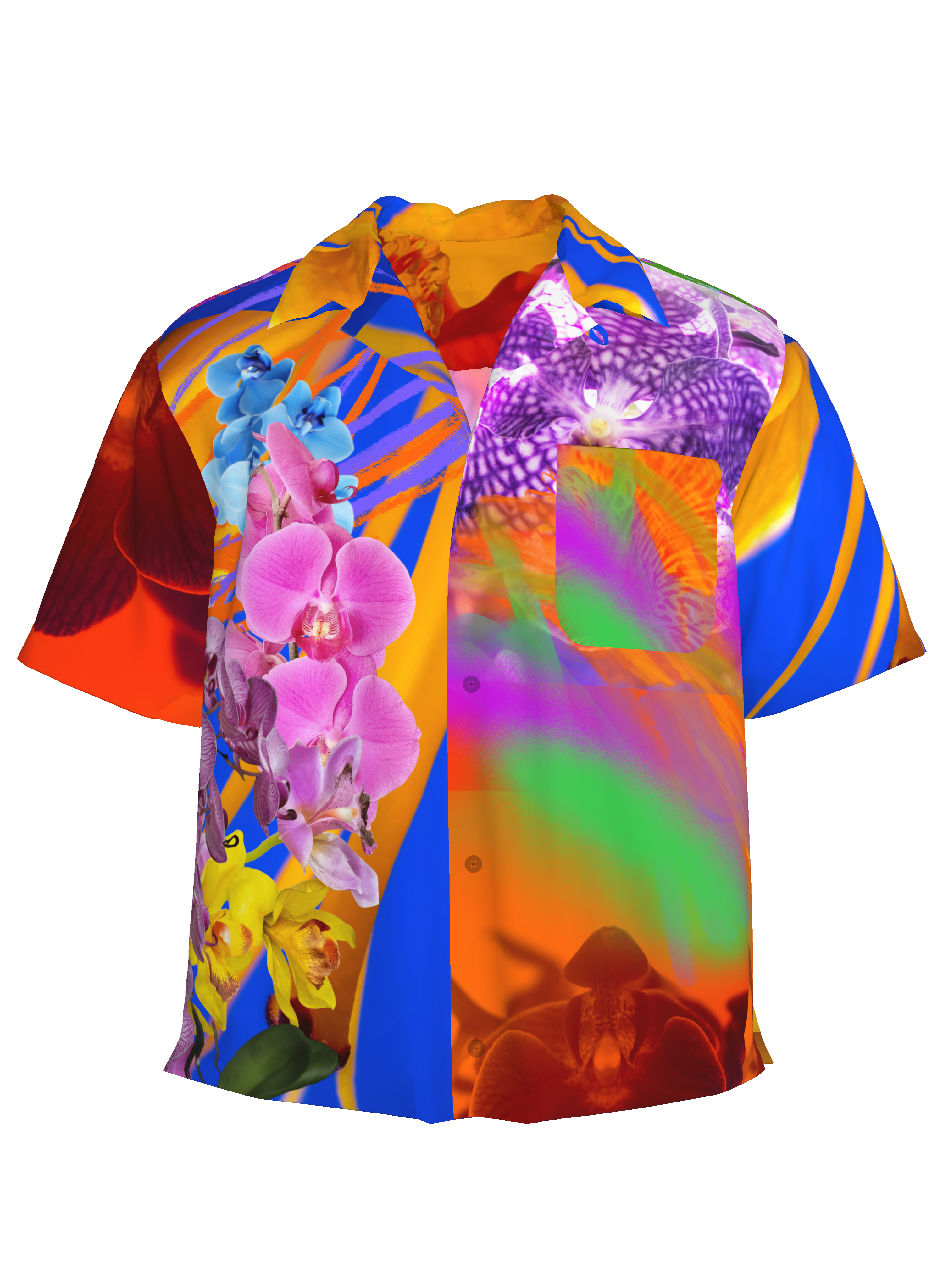 Party Orchid Cropped Camp Shirt