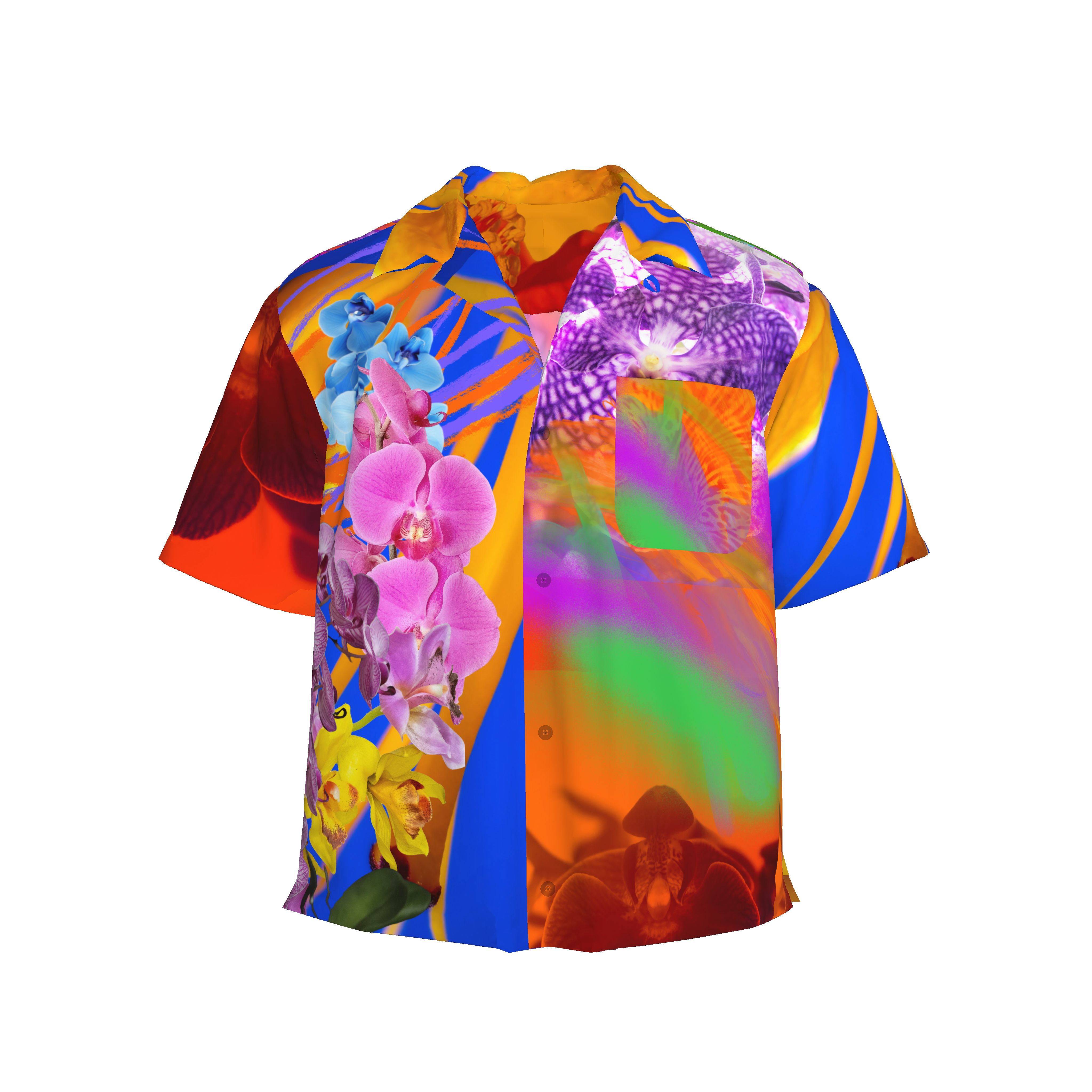 Party Orchid Cropped Camp Shirt