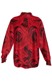 Red Rose Silk Shirt