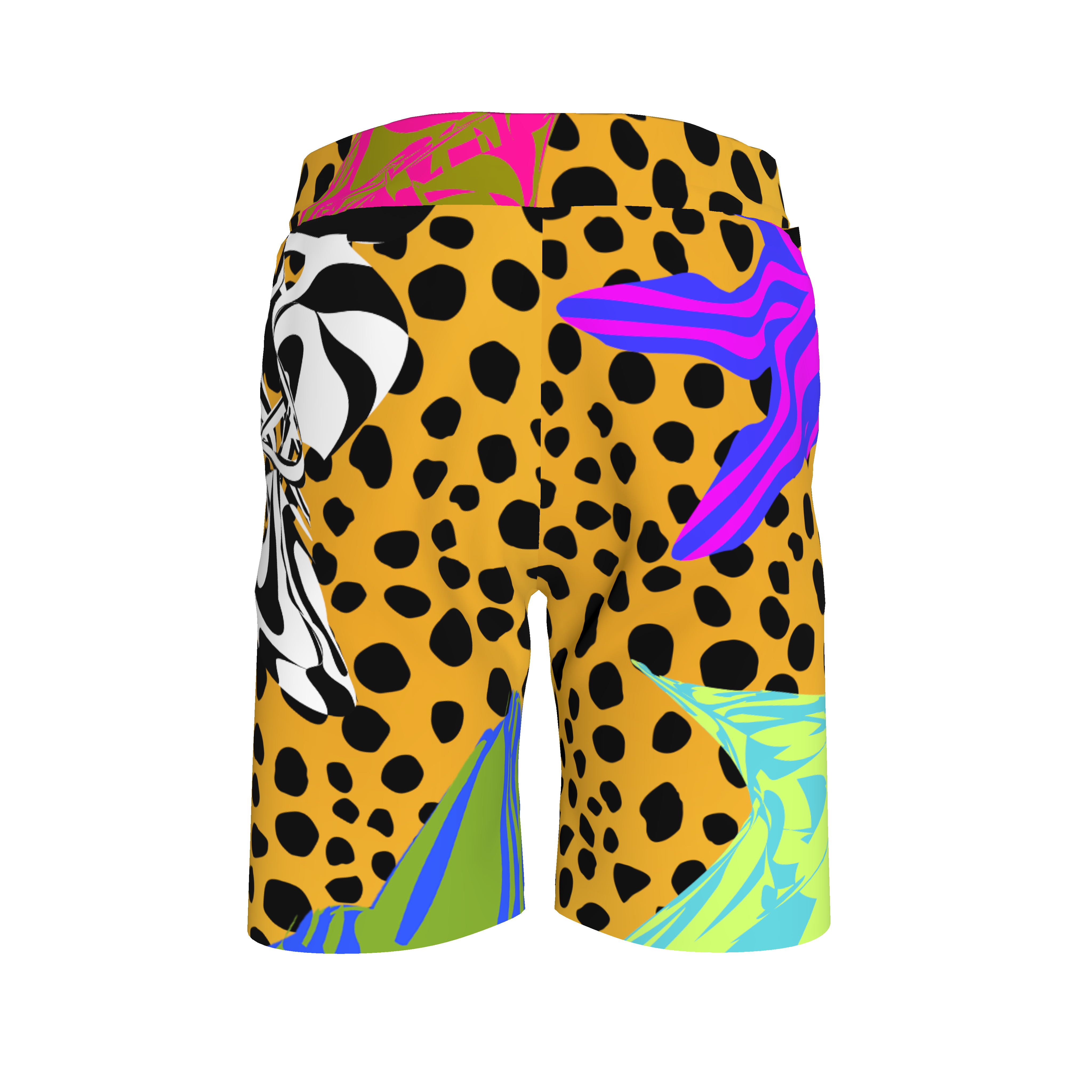 BruceGlen Cheetah Scramble French Terry Shorts