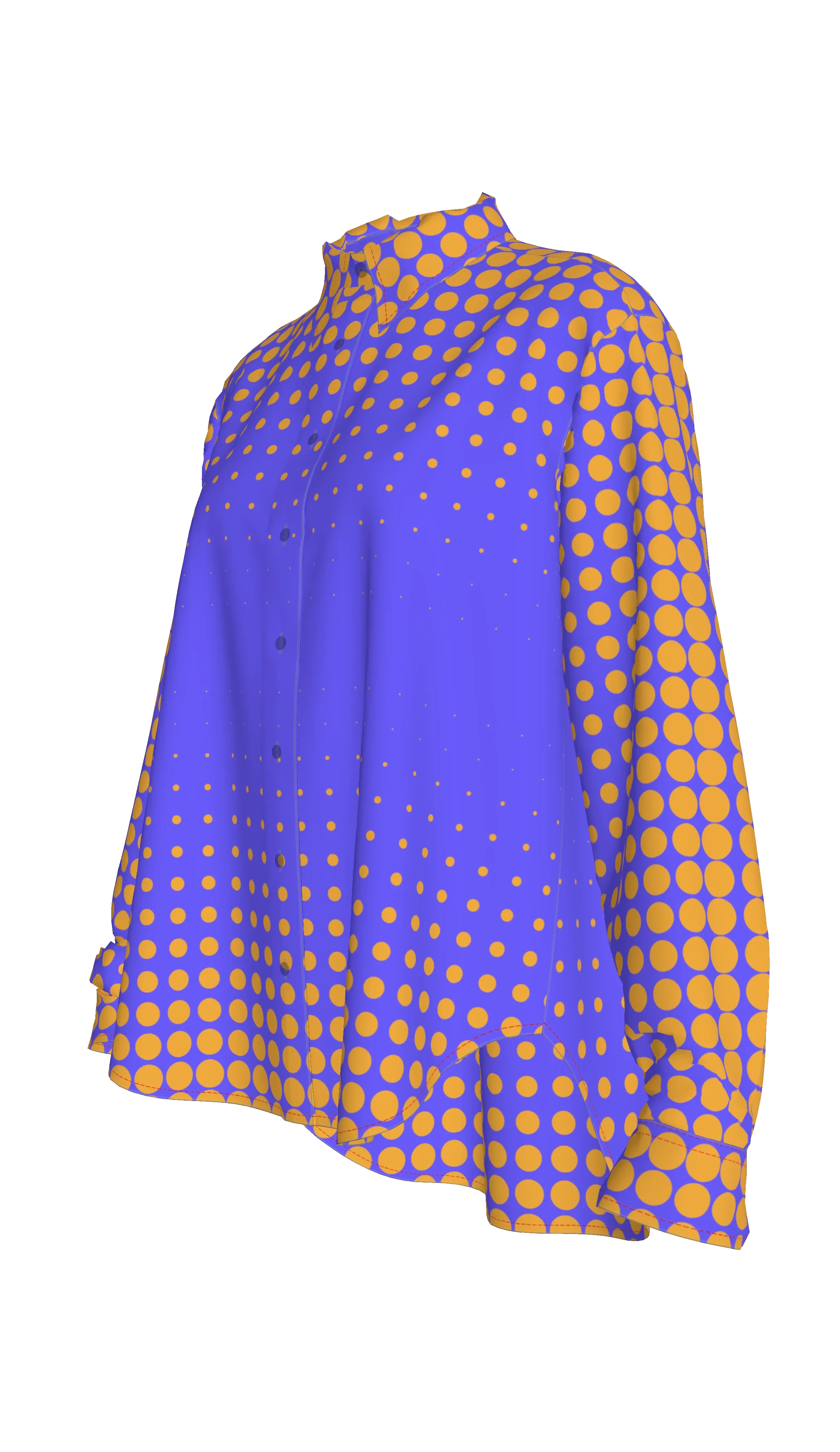 Lilac Gold Dots Button Up Shirt