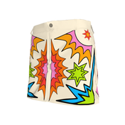 Play Print Denim Mini Skirt