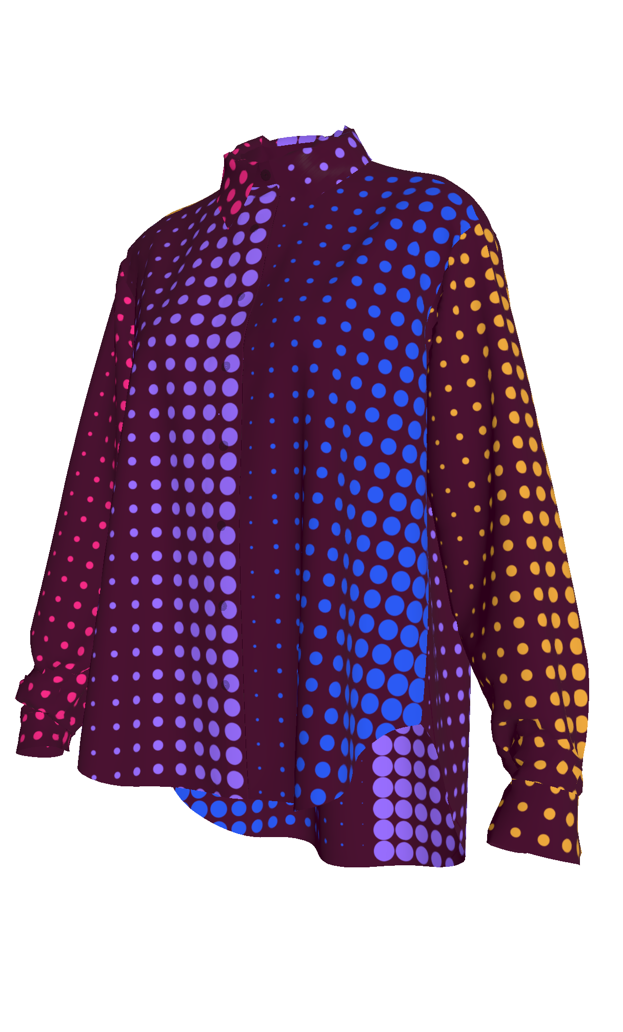 Silk Wine Dot Shirt