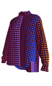 Silk Wine Dot Shirt