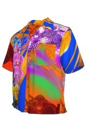 Party Orchid Cropped Camp Shirt