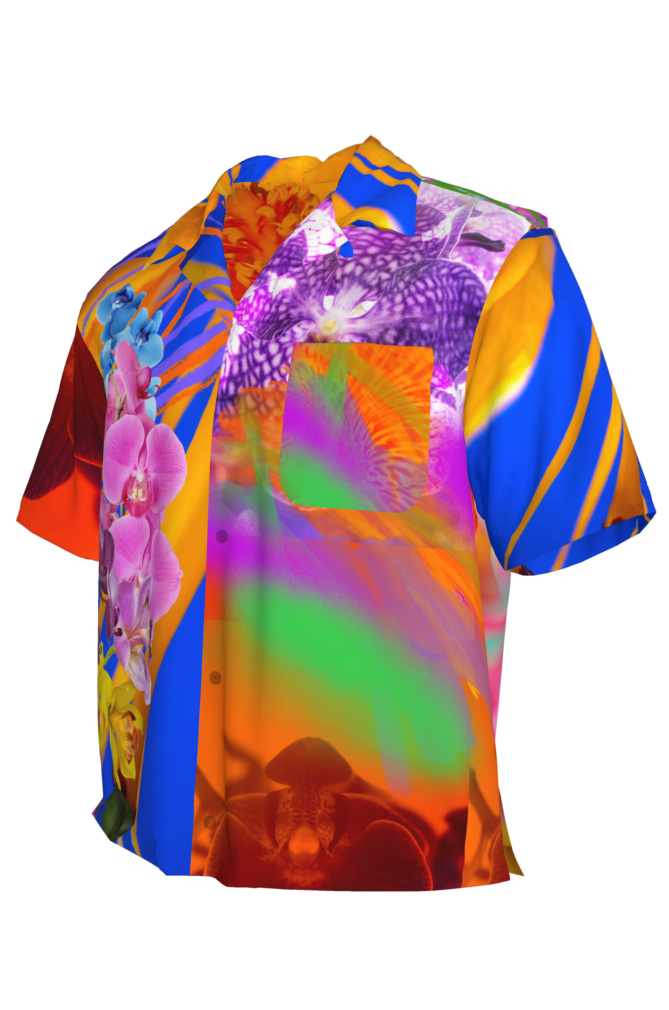 Party Orchid Cropped Camp Shirt