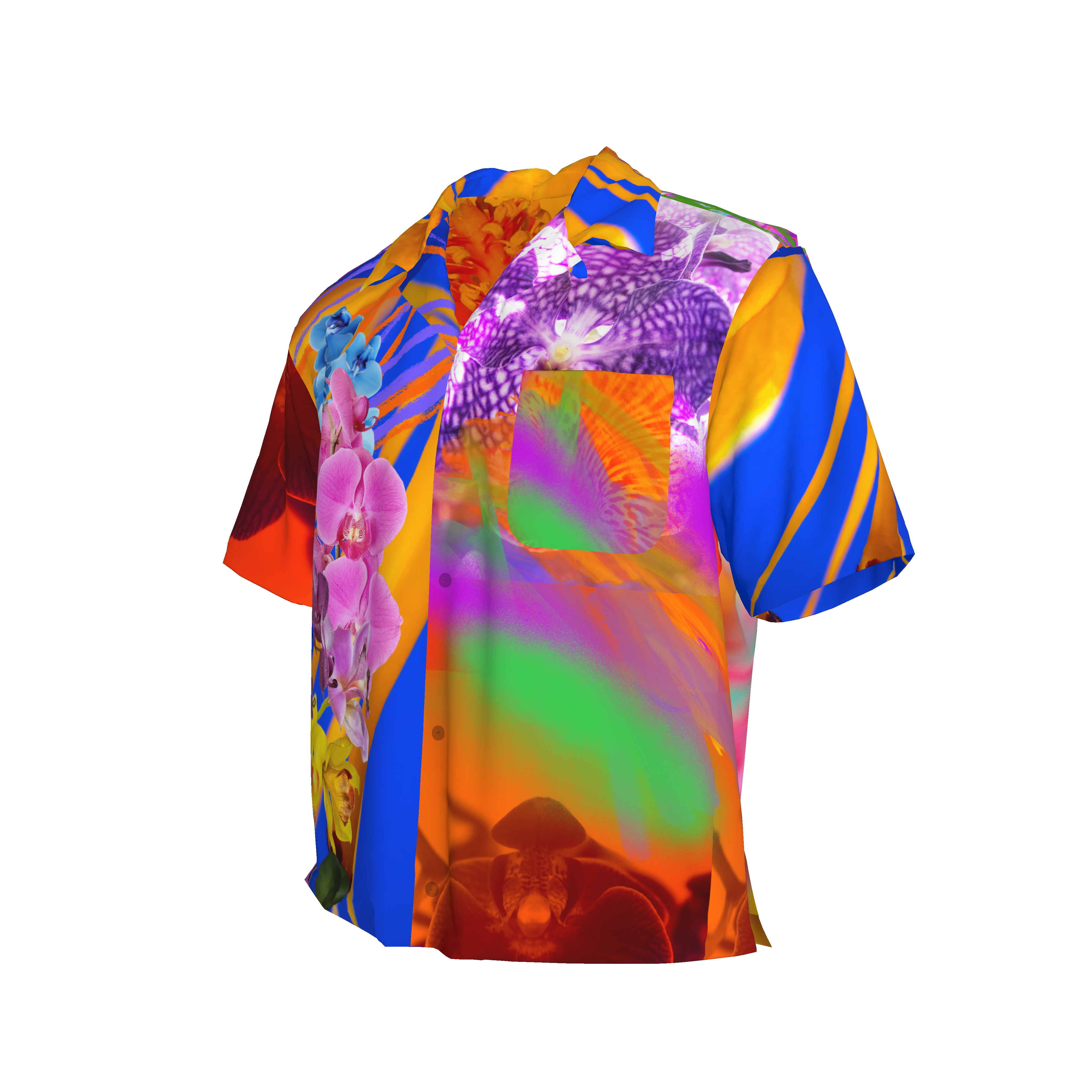 Party Orchid Cropped Camp Shirt
