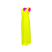 Chartreuse Linen Maxi Vest