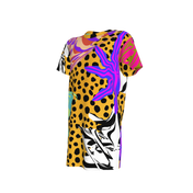 BruceGlen Cheetah Scramble Kid's T-Shirt Dress