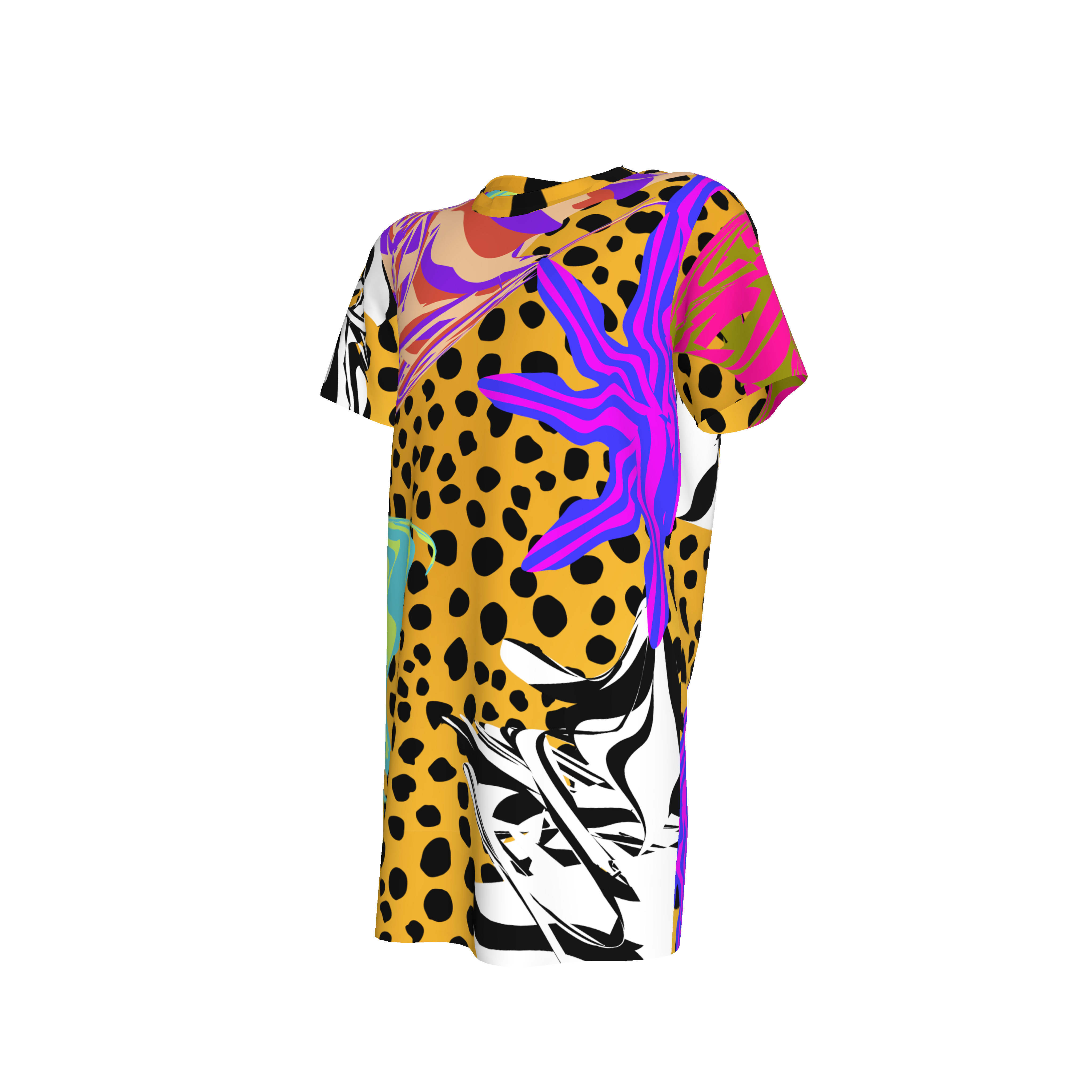 BruceGlen Cheetah Scramble Kid's T-Shirt Dress