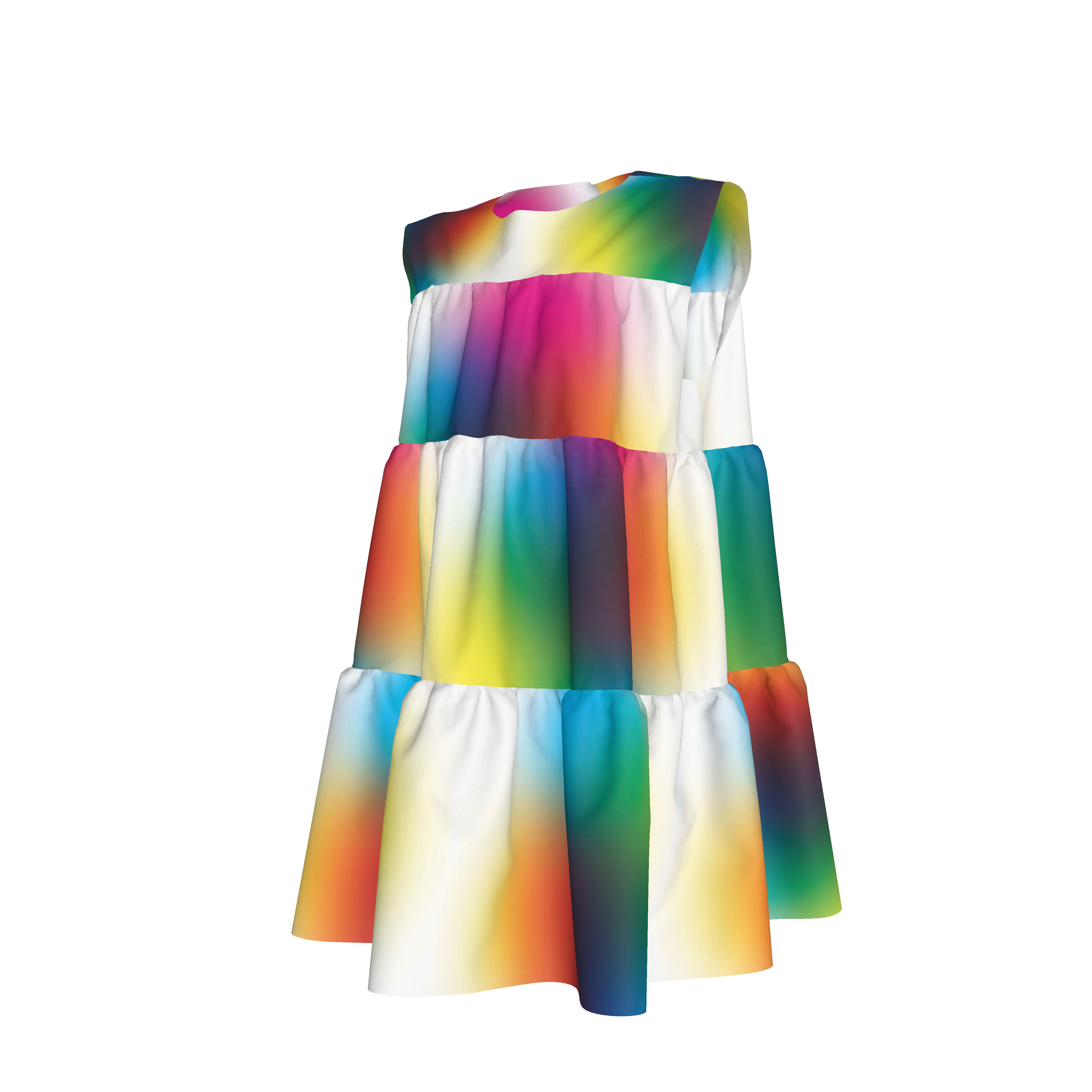 BruceGlen Color Code Kid's Tiered Dress