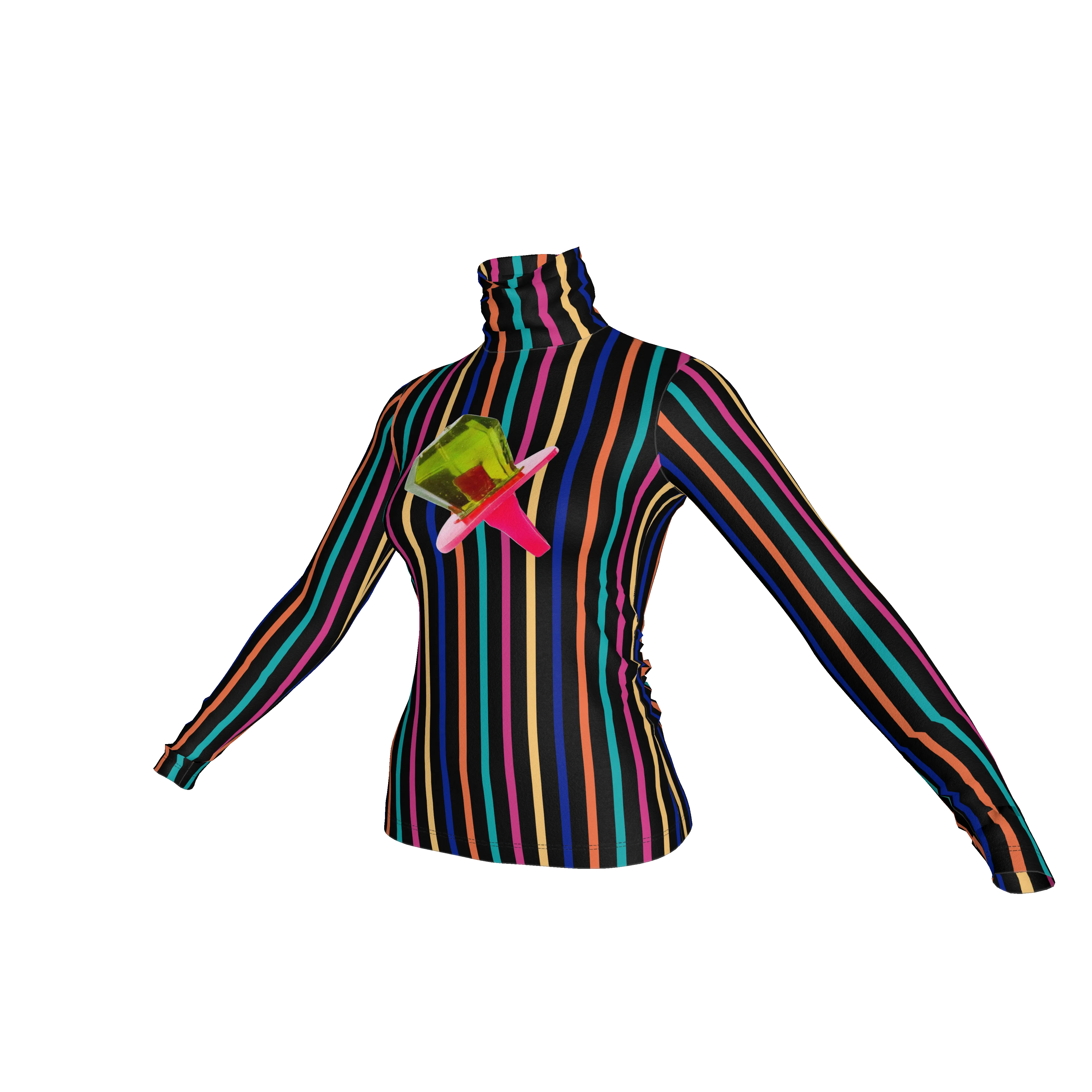 Candy Stripe Ring Pop Turtleneck