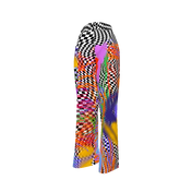 Scribble Check Wide Leg Trousers