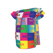 BruceGlen Logo Blocks Kid's Ruffle Sleeve Top
