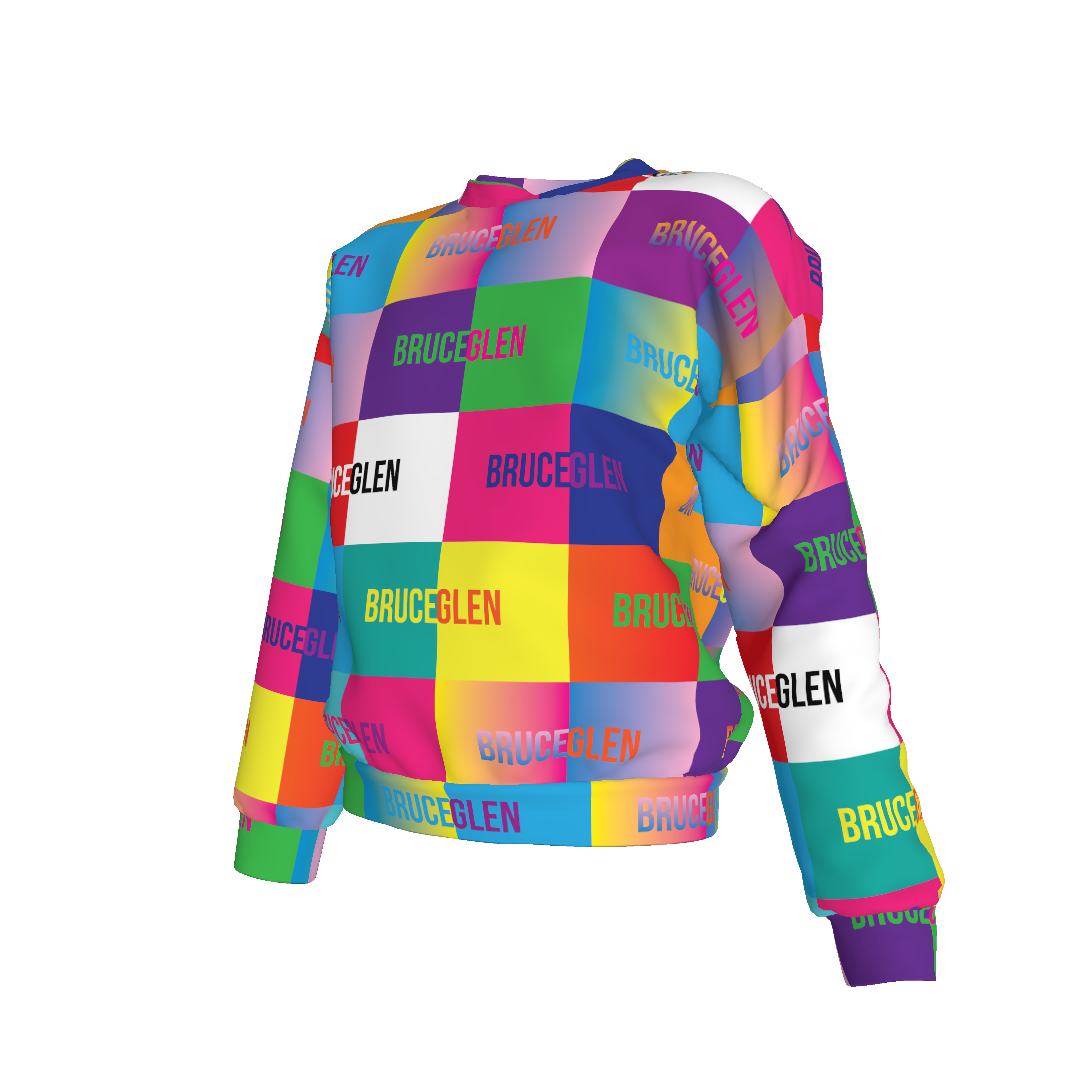 BruceGlen Logo Blocks Kid's Crew Neck Sweatshirt