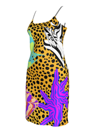 Cheetah Scramble Mini Slip Dress