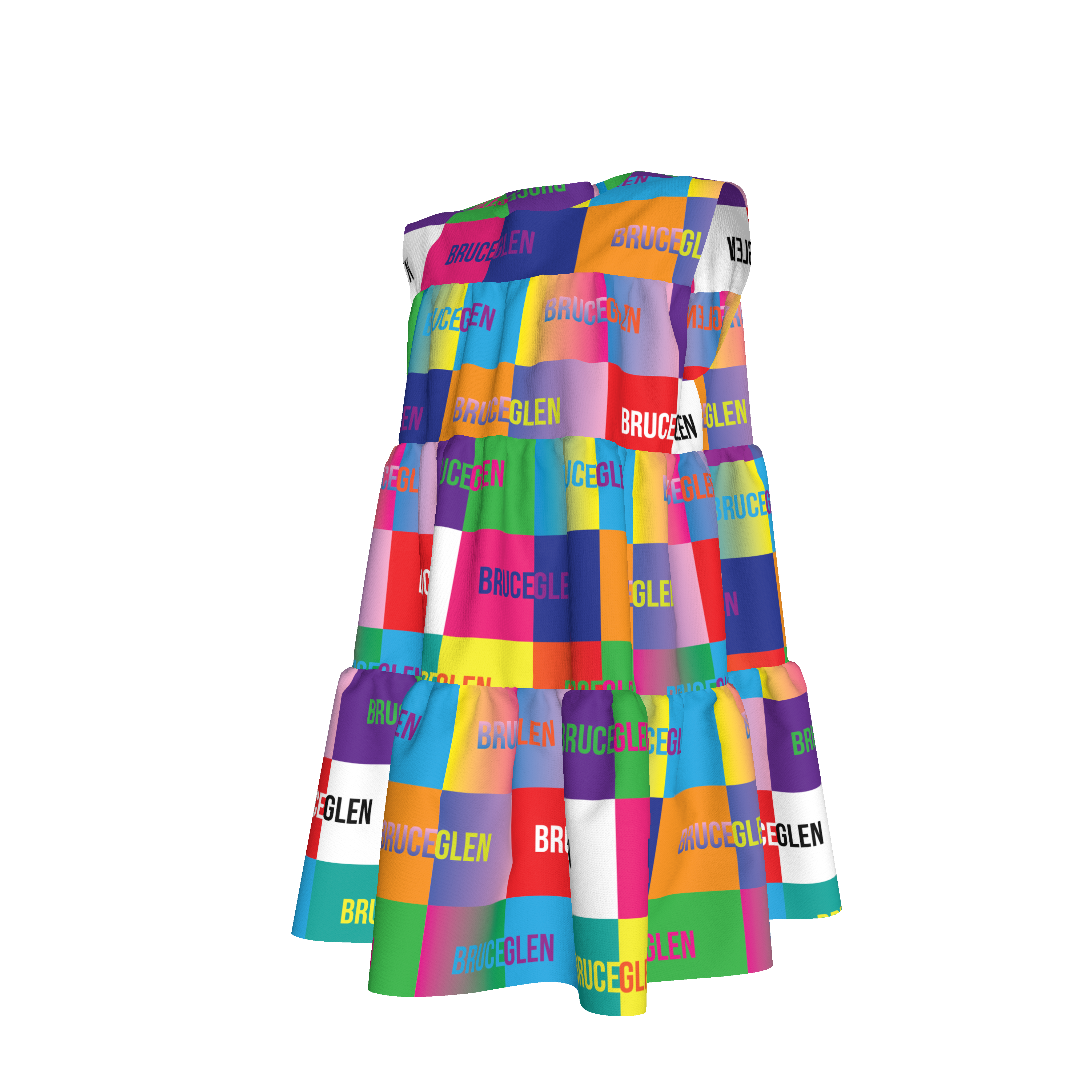 BruceGlen Logo Blocks Kid's Tiered Dress