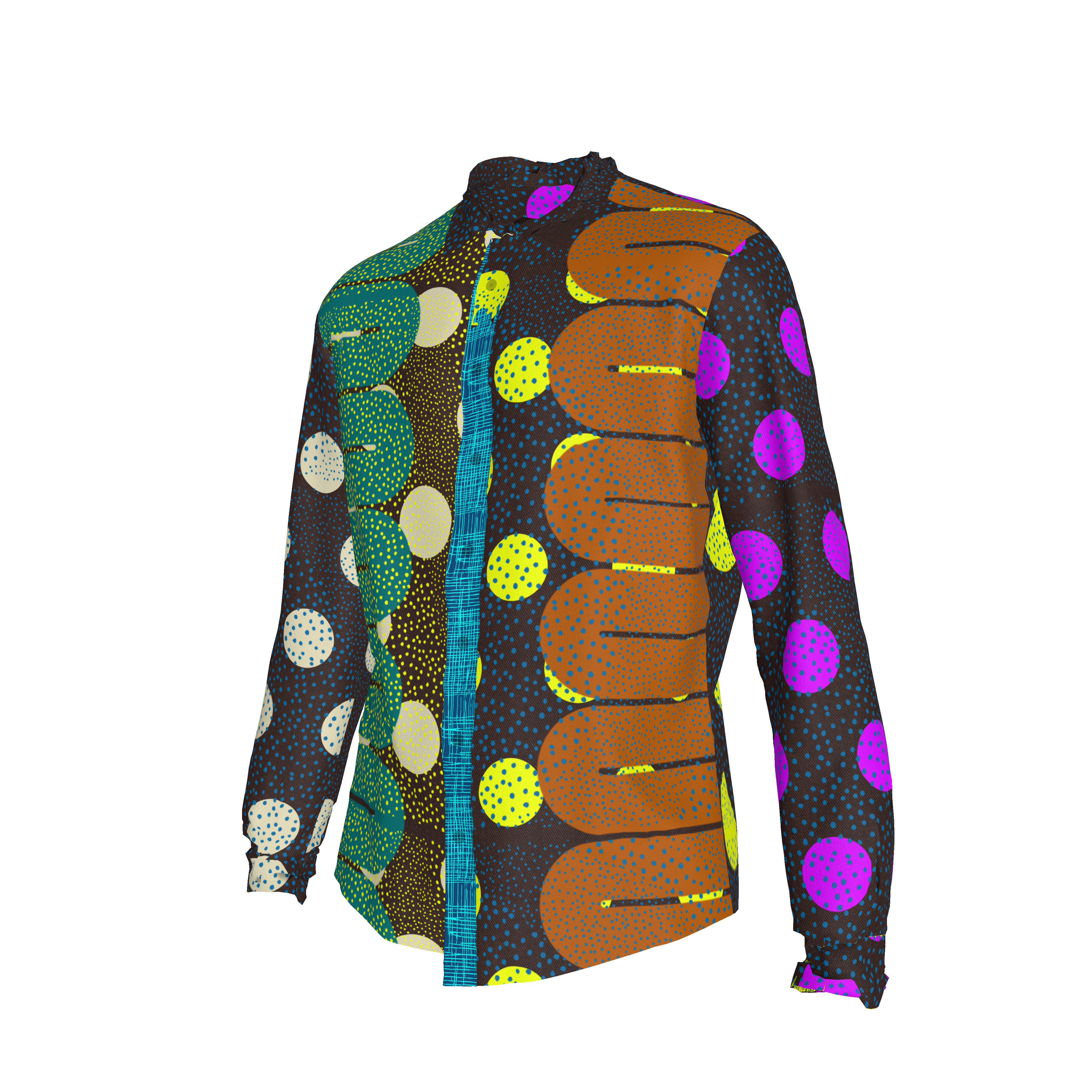 MS DC Small Dot Button Up