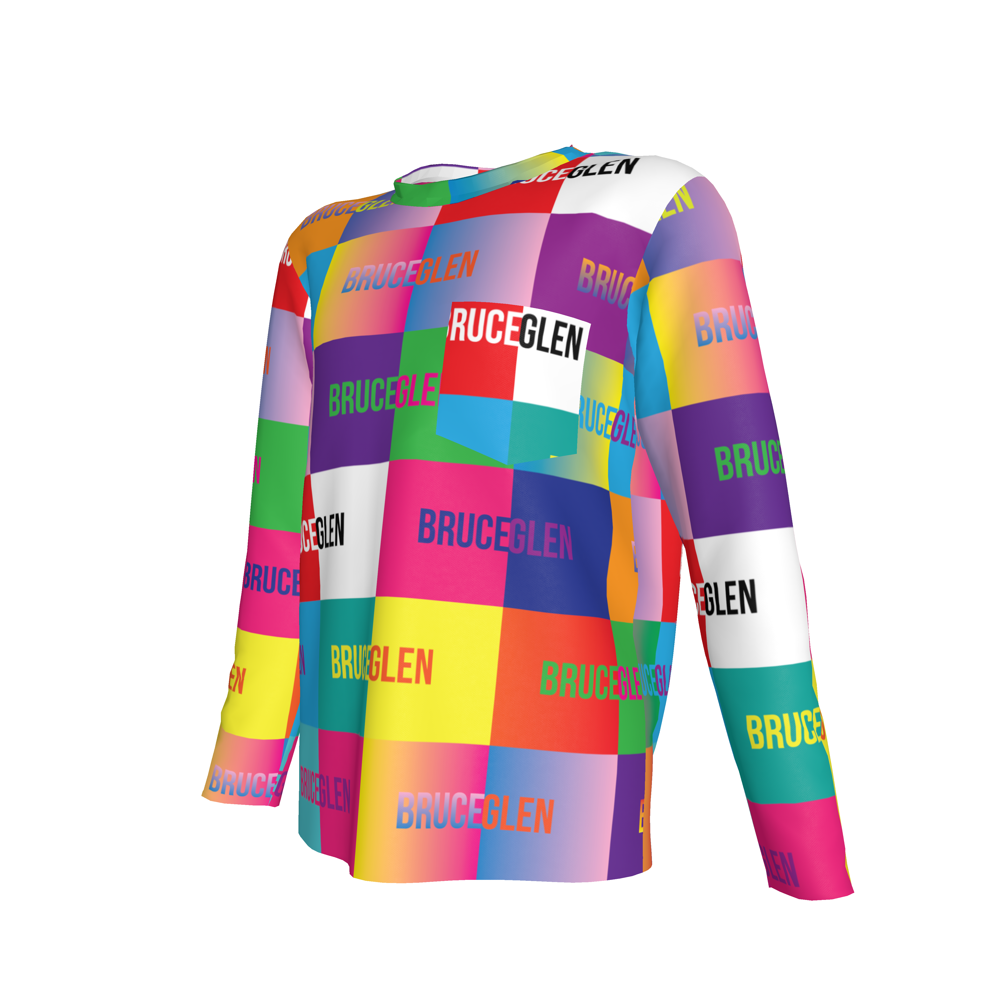 BruceGlen Logo Blocks Kid's Long Sleeve Tee