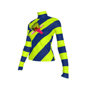 Lime and Navy Ring Pop Stripe Turtleneck
