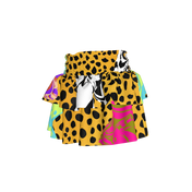 BruceGlen Cheetah Scramble Smocked Skirt
