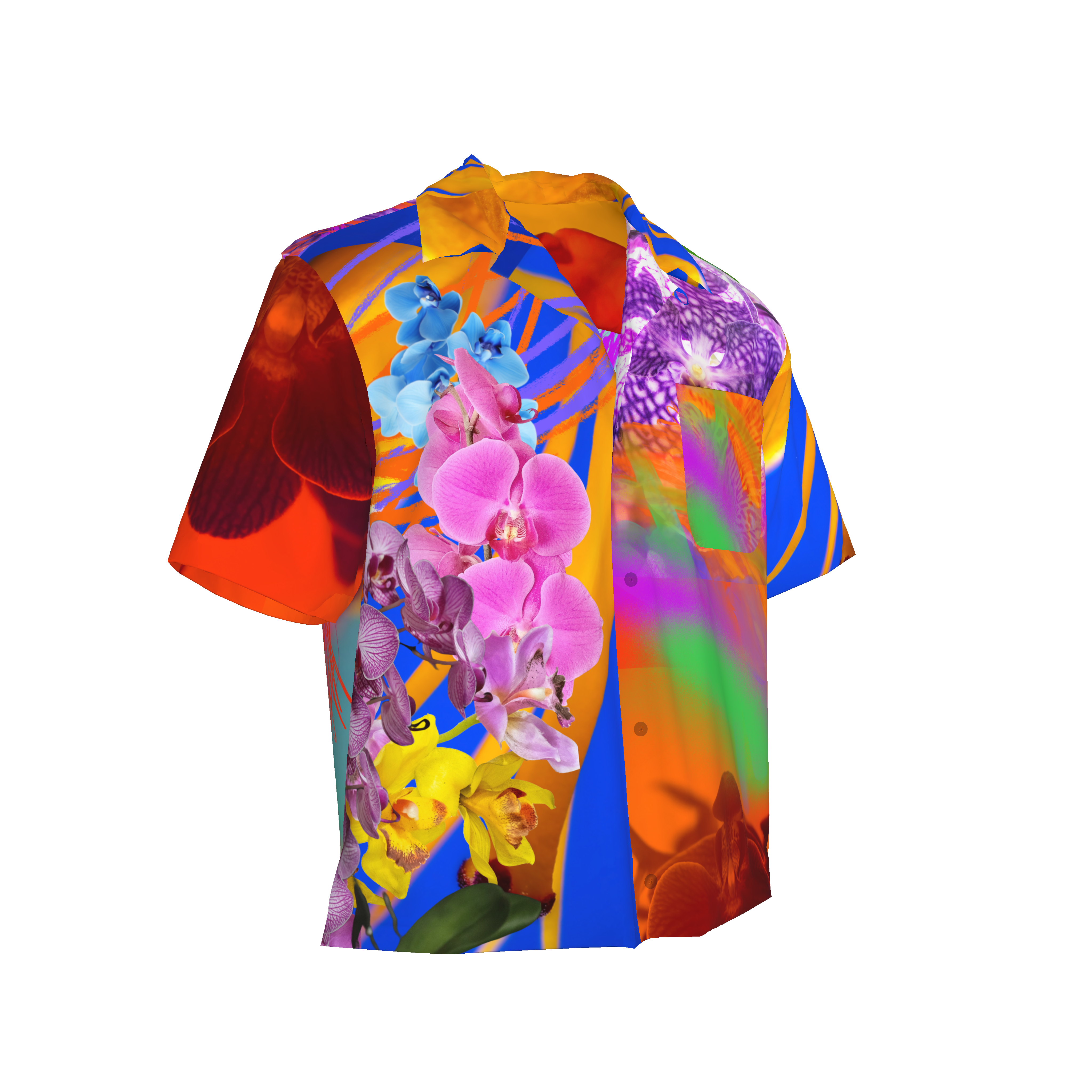 Party Orchid Cropped Camp Shirt
