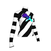 Black and White Ring Pop Stripe Turtleneck