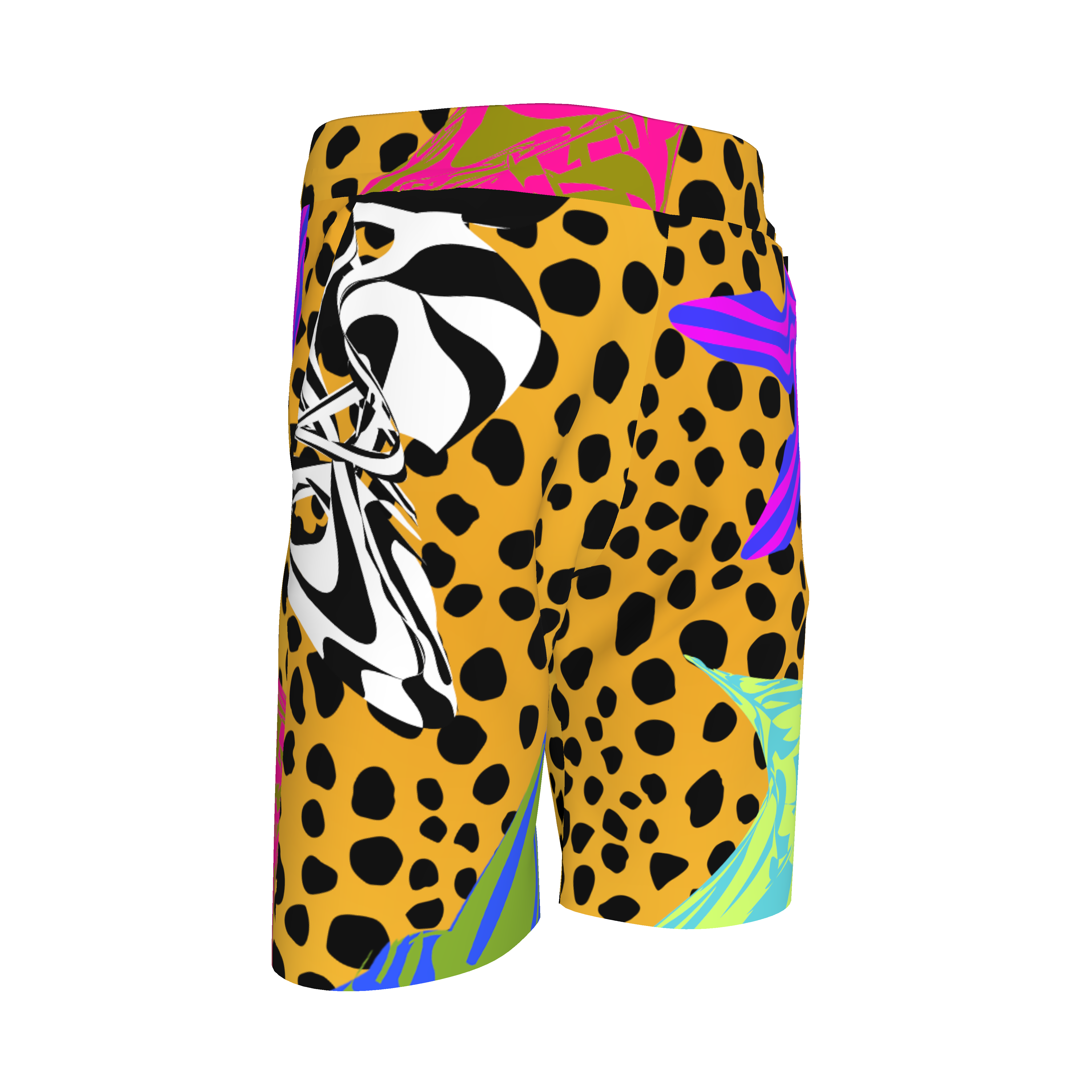 BruceGlen Cheetah Scramble French Terry Shorts