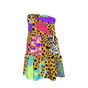 BruceGlen Cheetah Scramble Tiered Dress