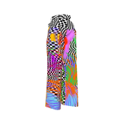 Scribble Check Wide Leg Trousers