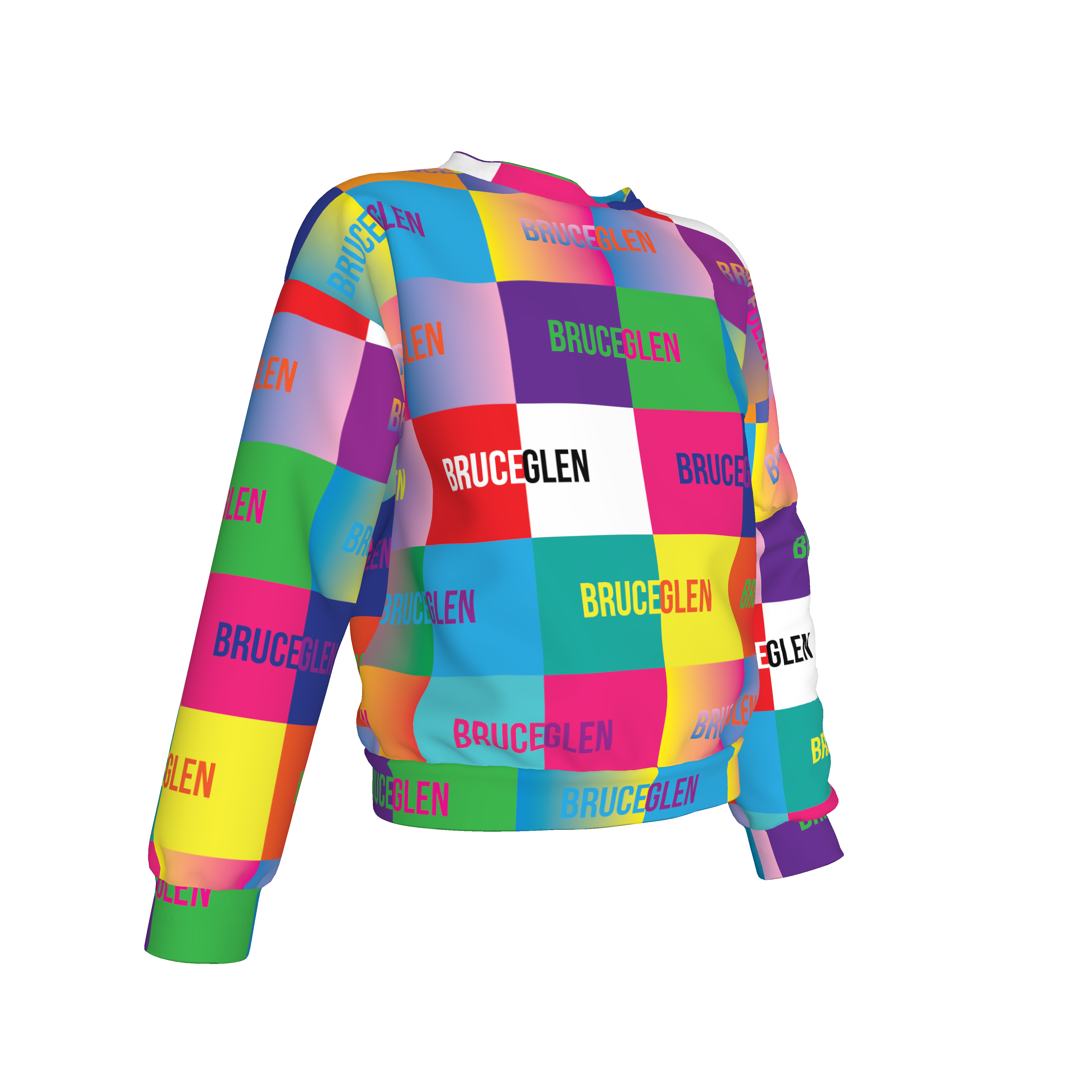 BruceGlen Logo Blocks Kid's Crew Neck Sweatshirt