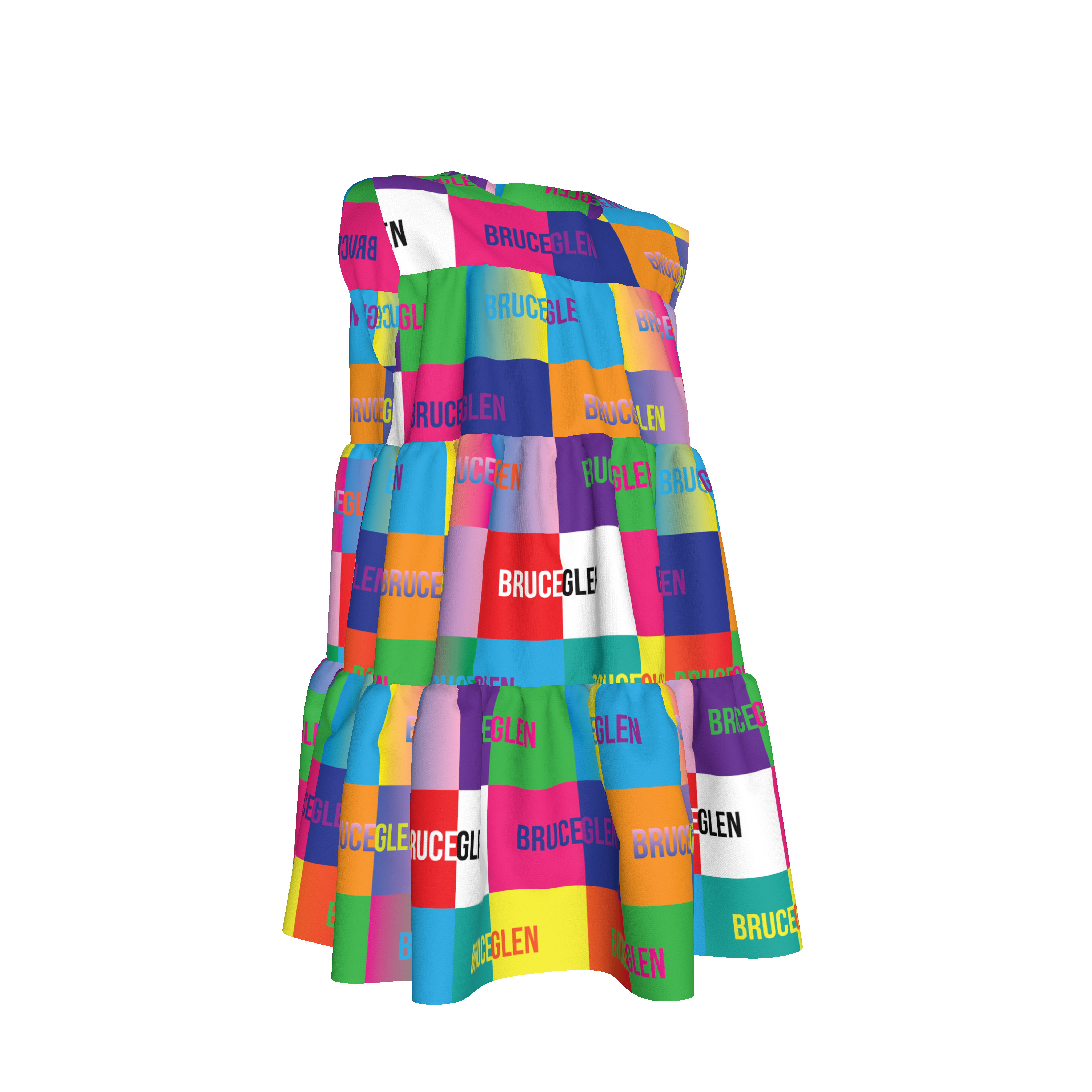 BruceGlen Logo Blocks Kid's Tiered Dress