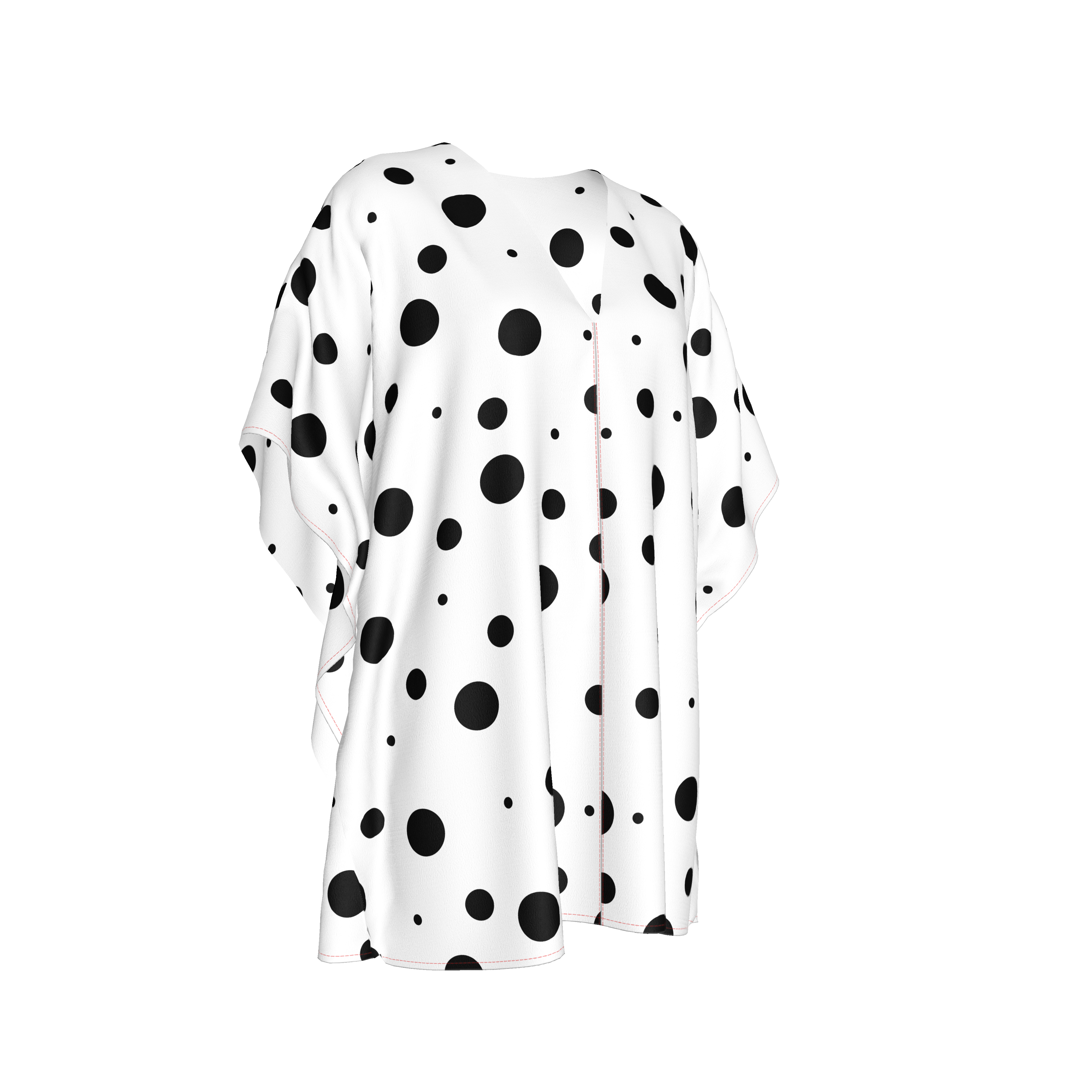 FF x BG White Dot Caftan Blouse