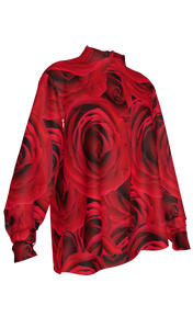 Red Rose Silk Shirt
